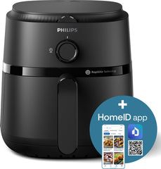 Philips 1000 Series Airfryer - NA120/00 - Draaiknopbediening - 4.2L - Tot 4 Personen - Zwart