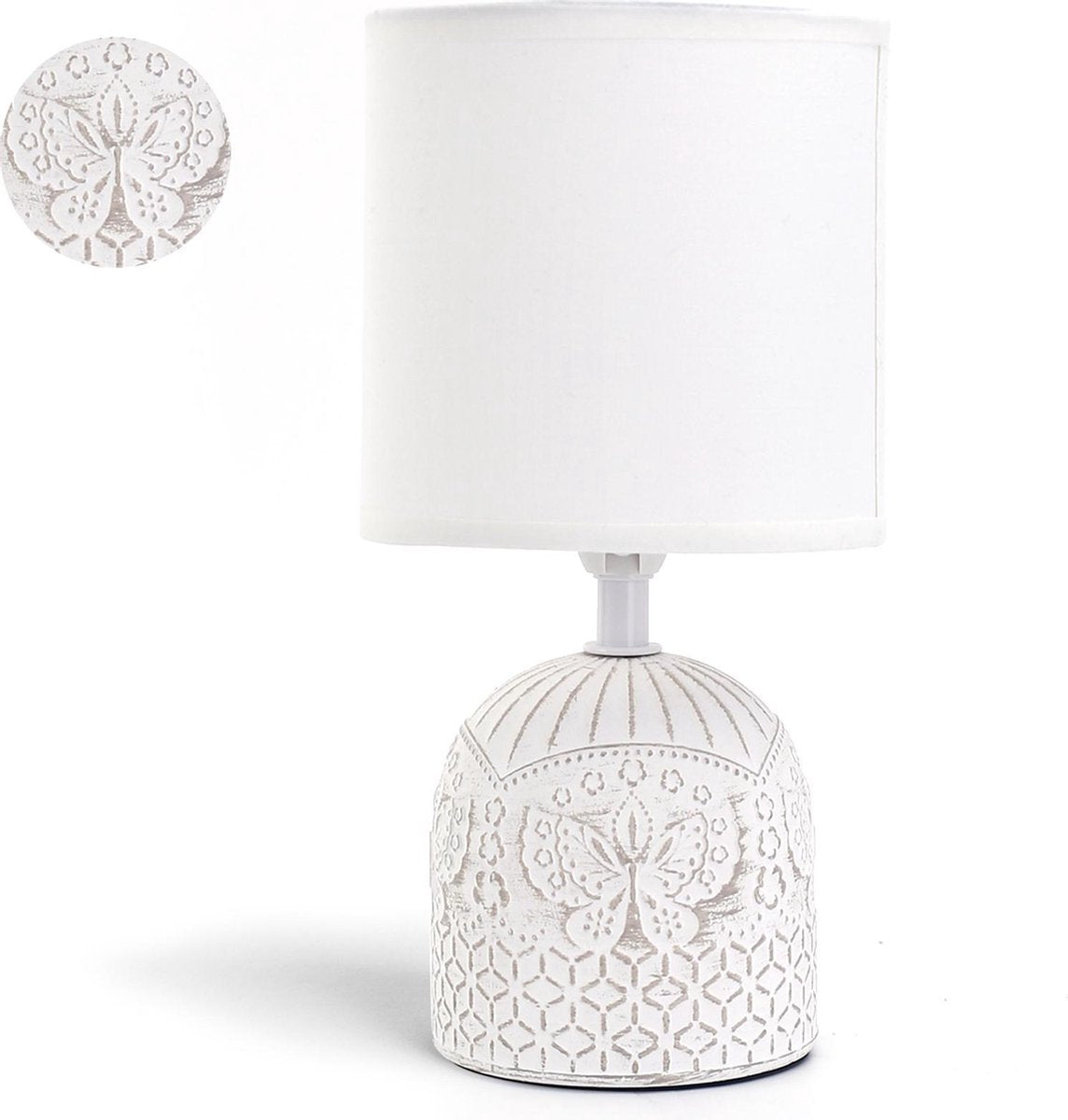 Tafellamp - Bureaulamp - Tafellamp slaapkamer - Wit - Aigostar