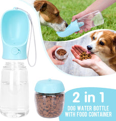 Nobleza Honden Waterfles - 550ml+150ml - Blauw