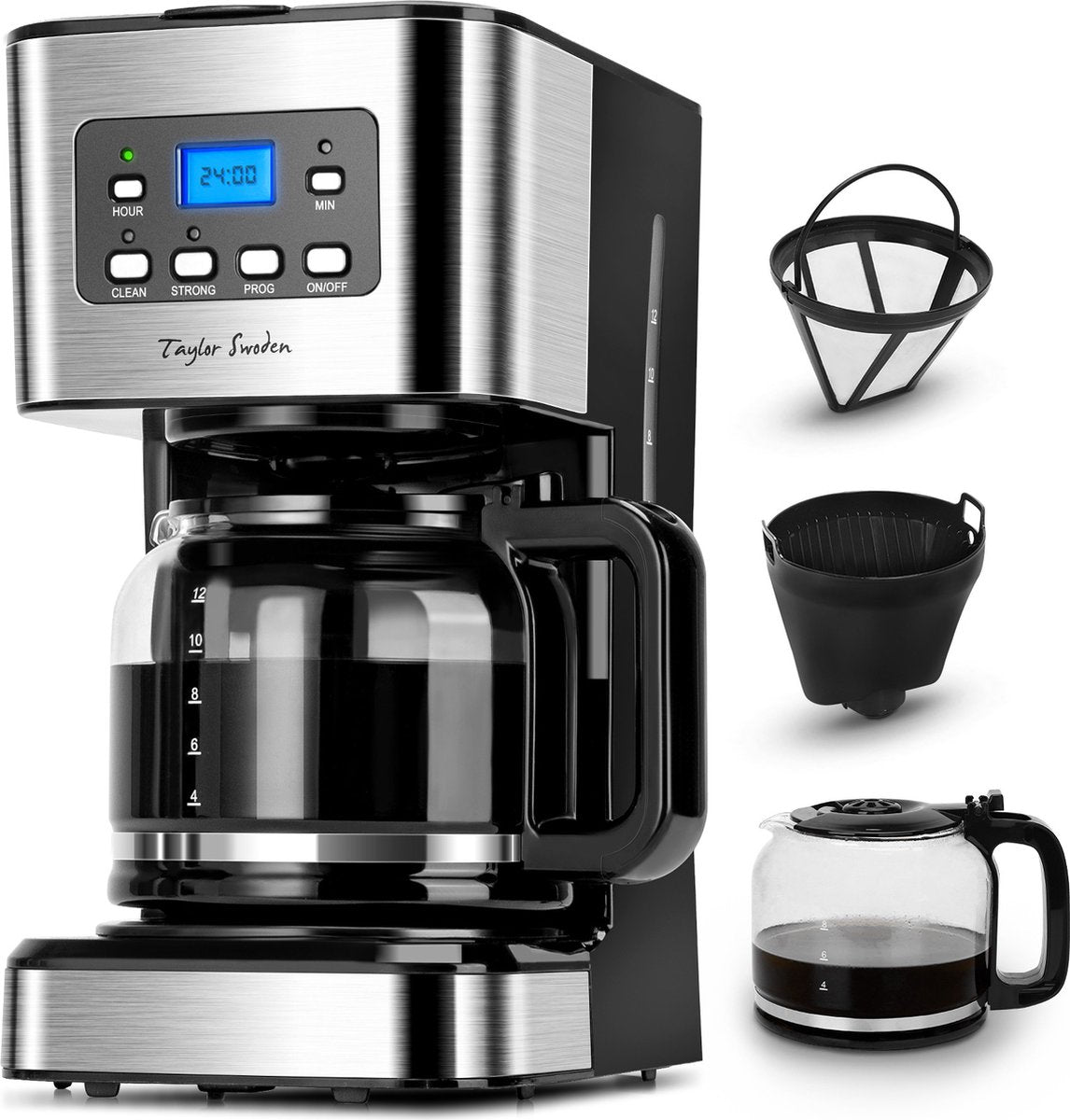 Taylor Swoden Koffiezetapparaat Filterkoffie - Zwart/RVS