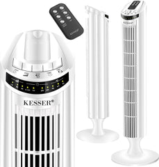 KESSER® Torenventilator - Fluisterstil - Oscillatie - Wit •