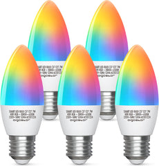 Aigostar LED RGB Lamp - Dimbaar - 7W - E27 - 5 Stuks