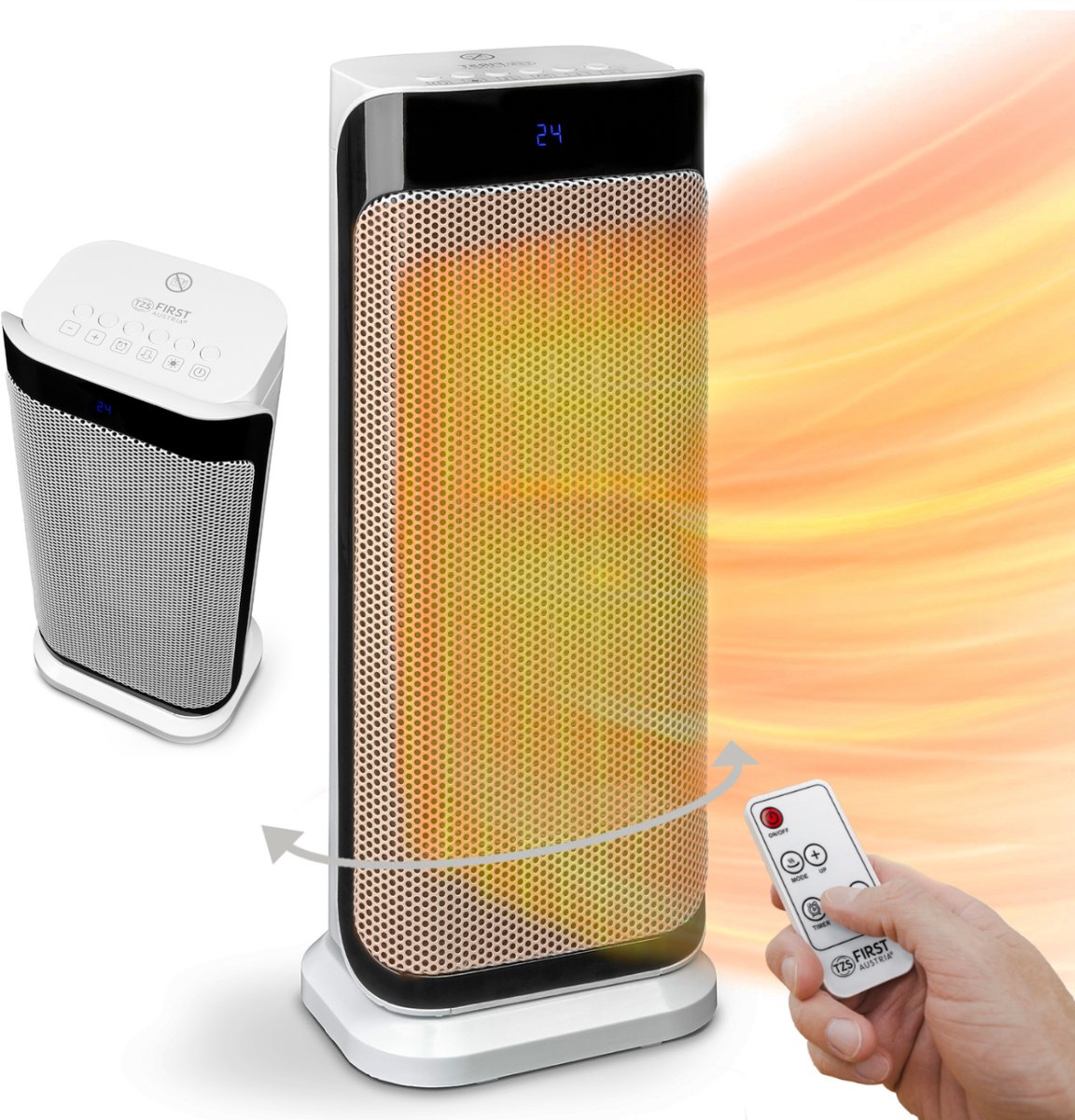 Elektrische Kachel - Keramische Ventilatorkachel - Heater - 2000W - Wit - TZS