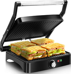 Tosti apparaat - Tosti ijzer - Contactgrill - Grill apparaat - 1800W - RVS - Aigostar