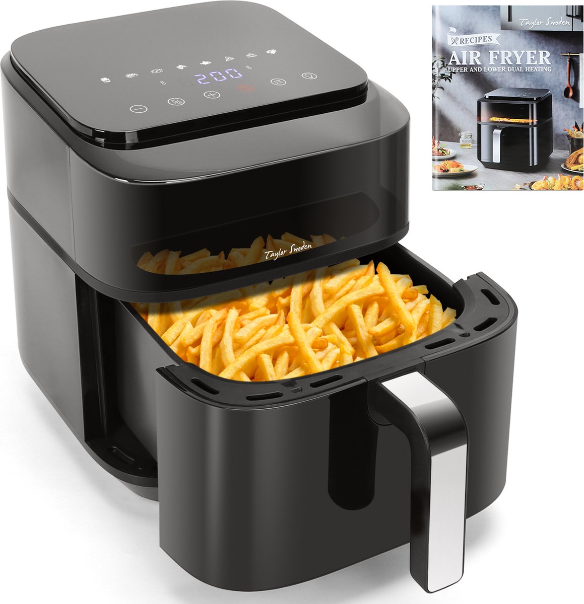 Airfryer XXL - heteluchtfriteuse - 6.5L - 1800W - Zwart