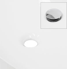 Wastafel - Keramiek - 35,5x12 cm - Wit - ECD Germany