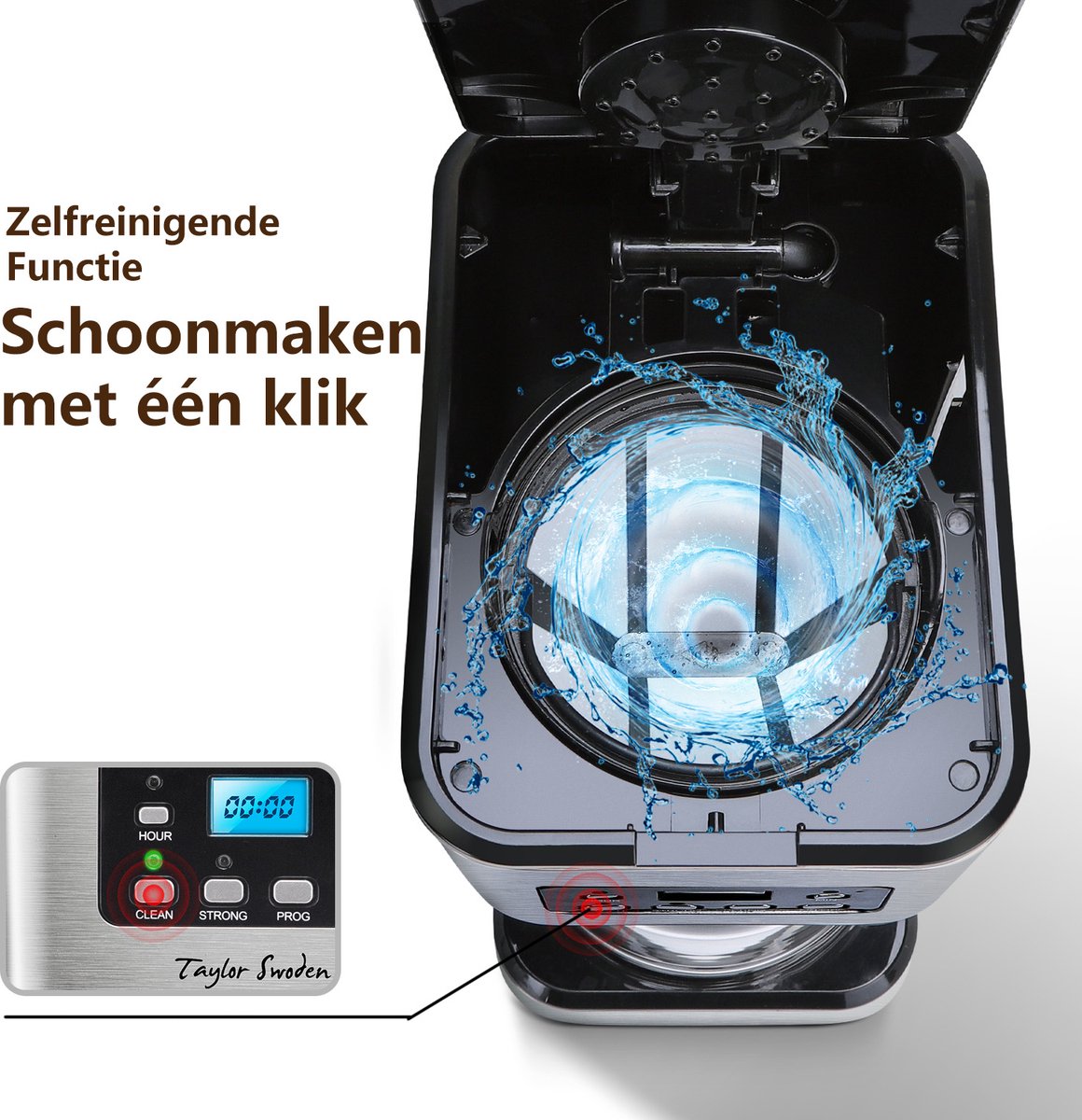 Taylor Swoden Koffiezetapparaat Filterkoffie - Zwart/RVS