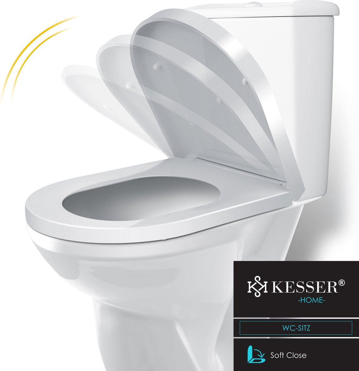 KESSER® WC bril met Soft Close Deksel - Toiletbril - Wit