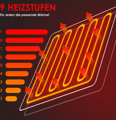 KESSER® Elektrische Warmtedeken | pluche elektrische onderdeken | Deken met timer die | automatisch uitschakelt | warmte-onderdeken | 9 temperatuurstanden - Bordeaux, XL (180 x 130 cm)