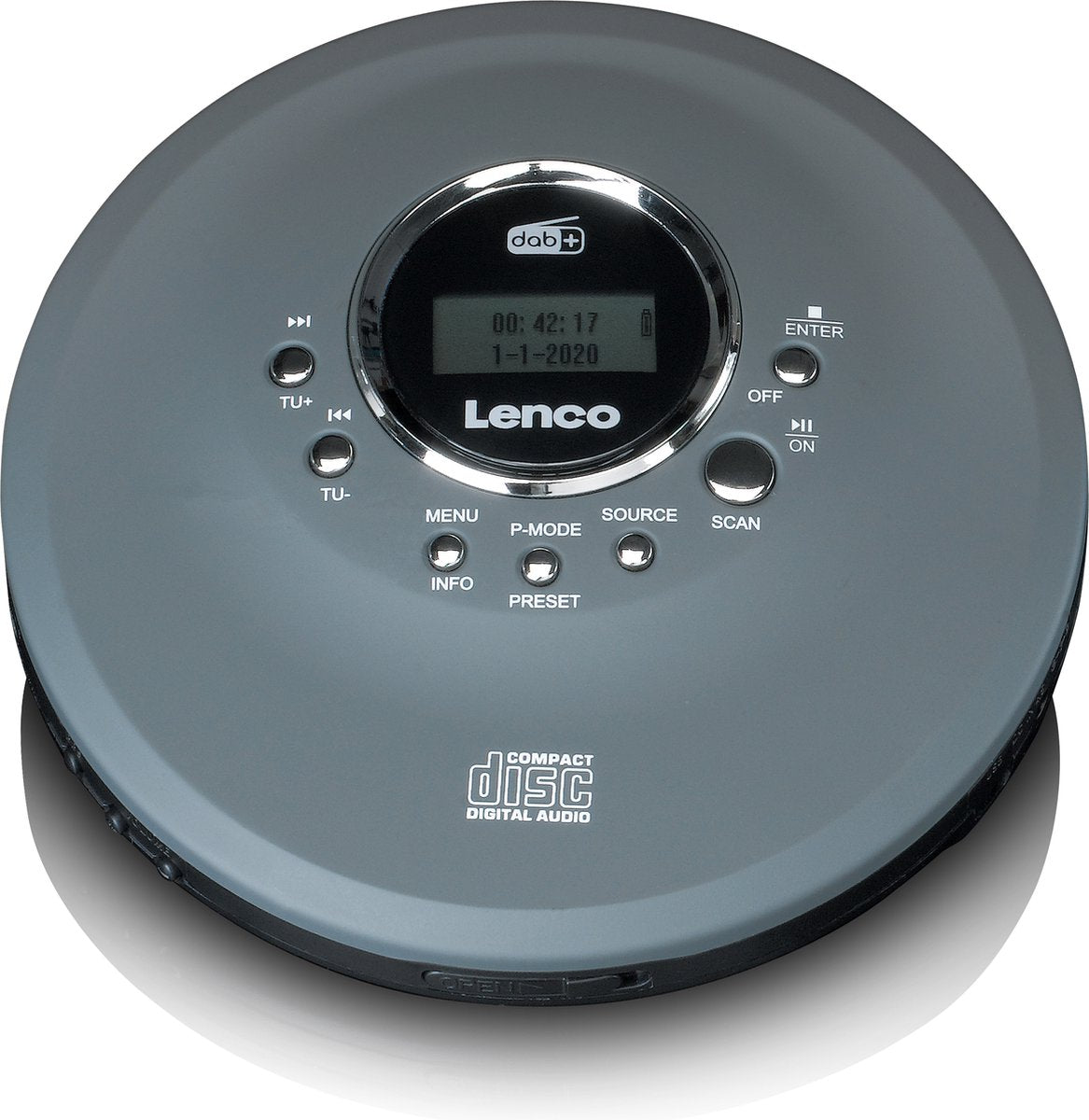 Discman - CD Speler - MP3 Speler - Anti Shock - Antraciet - Lenco - CD-400GY •