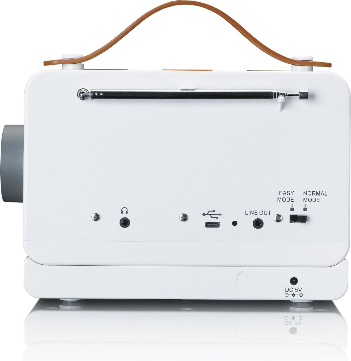 Lenco PDR-065WH - Draagbare DAB Radio voor Senioren - Eenvoudige bediening (EASY) functionaliteit - Wit