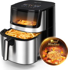 Airfryer XXL - heteluchtfriteuse - 8L - 2000W - Zwart •