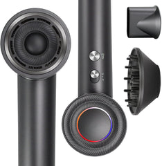 Aigostar Föhn met Diffuser - 110.000RPM - High Speed Haardroger - Reisfohn - Haardroger Krullen - 1600W - Zwart