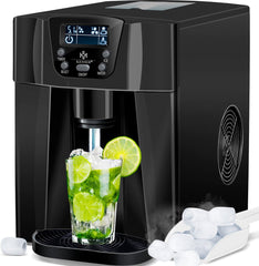 IJsblokjesmachine – 12kg/24 uur – IJsmachine - IJsblokjesmaker - Zwart - KESSER® •