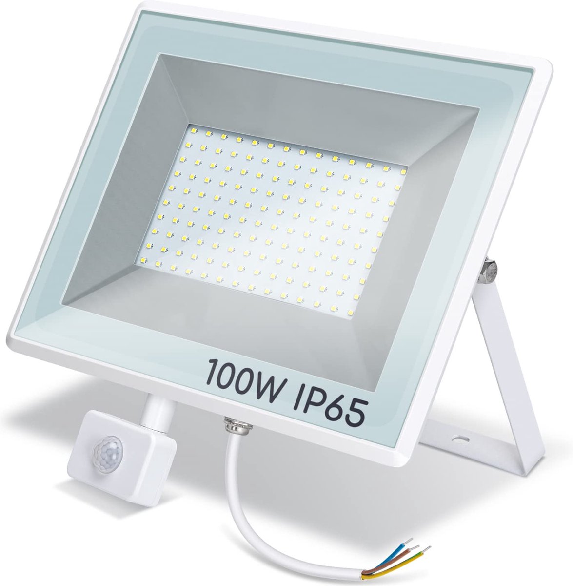 Aigostar 10RBN - LED Schijnwerper met sensor - Bouwlamp - Buitenlamp - 4000K - IP65 Waterdicht - 4000K - 100 W •