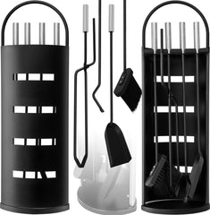 KESSER® Haardset 5-delig - Haardstel - Zwart
