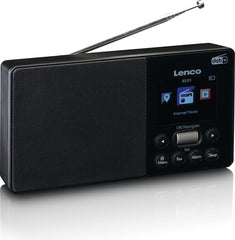 Lenco PIR-510BK - Internet, DAB+ FM draagbare Radio - Zwart •