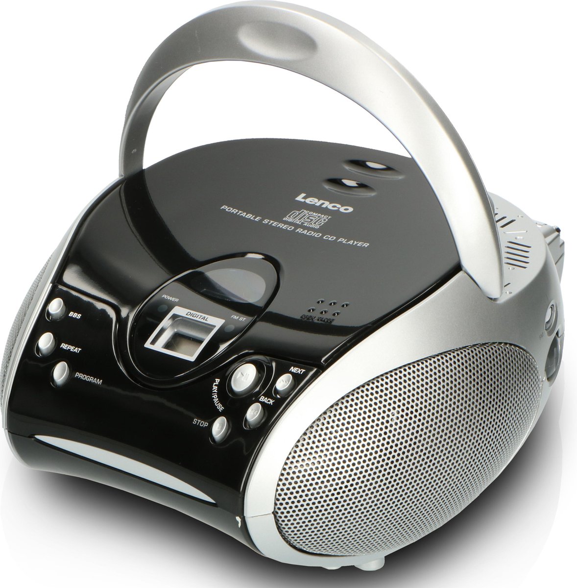 Lenco SCD-27BK - Draagbare FM Radio CD Speler met AUX - Zwart