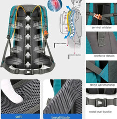 Backpack - Sporttas - Outdoor rugzak - 70L - Blauw - CarryQuest®