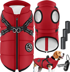 Hondenjas - Hondentrui - Winter - XL - Rood - LOVPET®