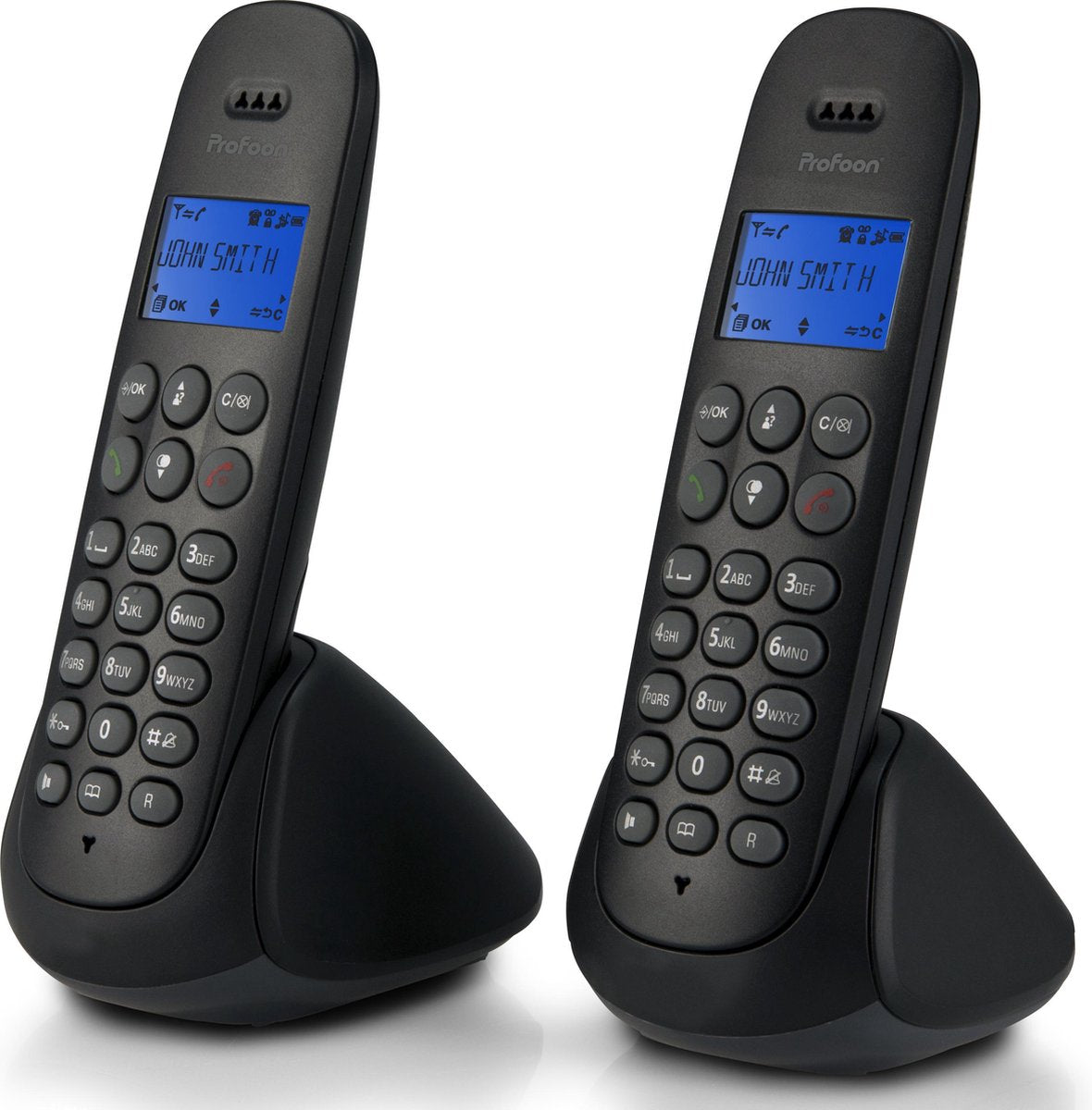 Profoon PDX-320 DECT telefoon - Verlicht Display - Zwart