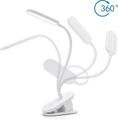 Aigostar 10A52 - LED Bureaulamp - Dimbaar - 3 Helderheid - Verstelbare Leeslamp - Nachtlamp - 4000K - Wit