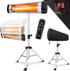 Infrarood Verwarming - Terrasverwarmer - Elektrische Heater - Zilver - KESSER®