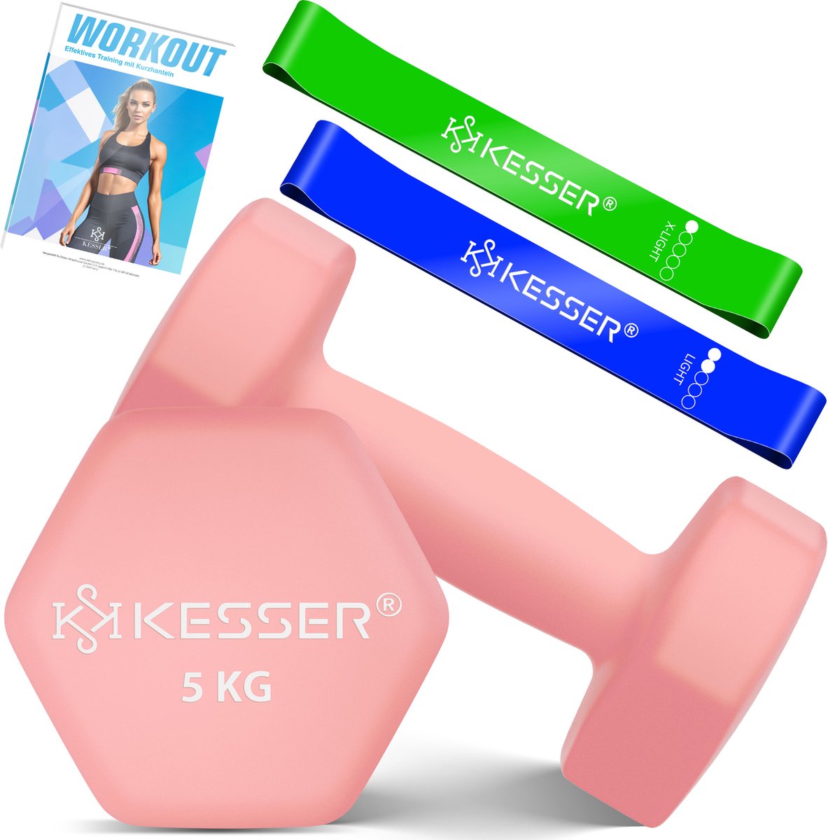 KESSER® 5KG Dumbells - Set van 2 - Halterset - Roze