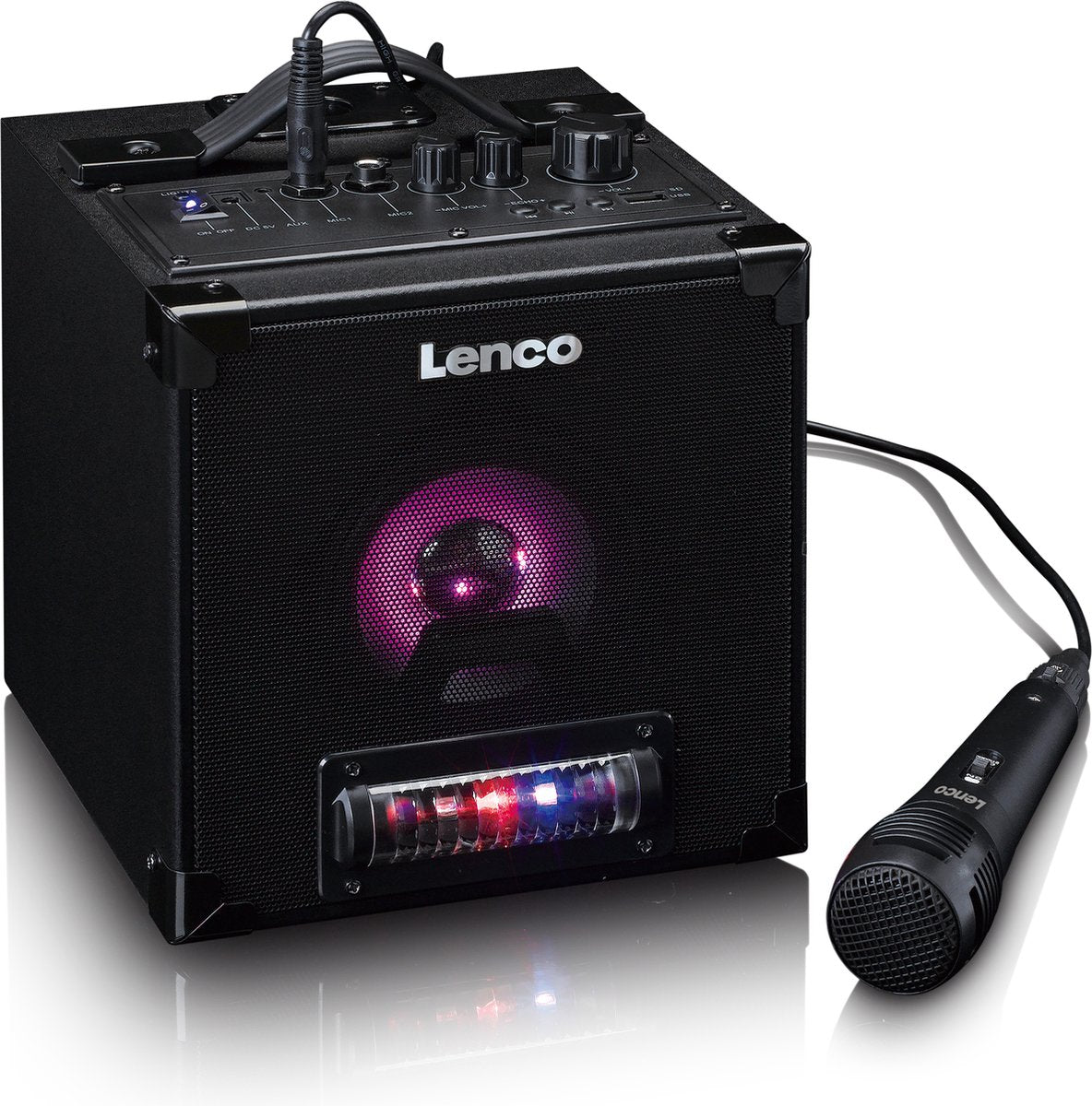 LENCO BTC-070BK - Bluetooth® 5.0 Luidspreker met LED verlichting •