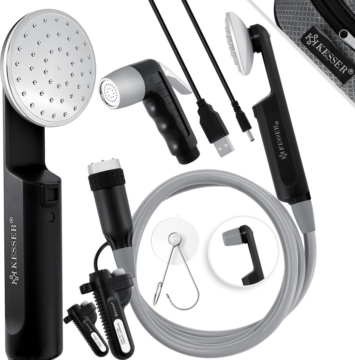 KESSER® Campingdouche - Tuindouche - Mobiele douche - Zwart