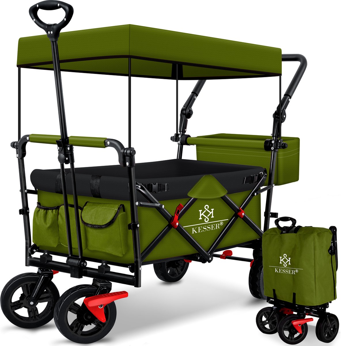 KESSER® Bolderkar - Opvouwbaar - Bolderwagen - Khaki