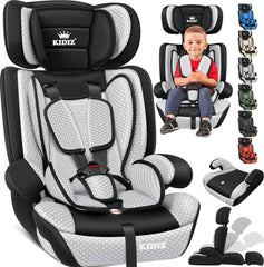 KIDIZ® Autostoeltje - 5-punts veiligheidsgordel - Grijs