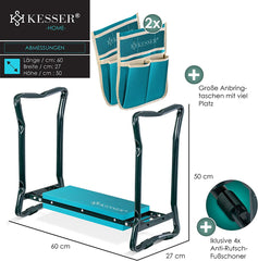 KESSER® 2in1 Kniebank - Tuinkruk - Kniesteun - Blauw