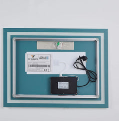 Badkamerspiegel met verlichting - Wandspiegel - 100x70 cm - Aquamarin