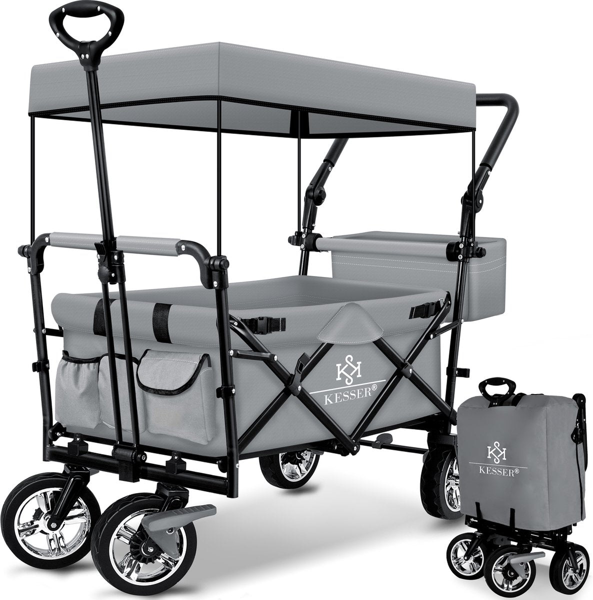 KESSER® Bolderkar - Opvouwbaar - Bolderwagen - Grijs