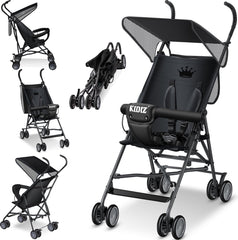 KIDIZ® Kinderwagen - Wandelwagen - Kinderbuggy - Zwart