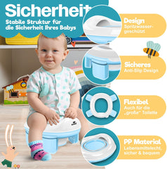 KIDIZ® Toiletbril voor kinderen - Kindertoiletbril - WC verkleiner - Blauw