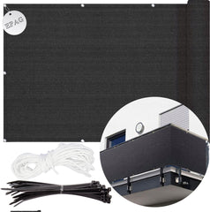 Balkonscherm - Zichtdoek - Balkondoek - 1x4m - Antraciet