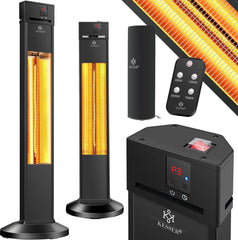 KESSER® Infrarood terrasverwarmer - Infrarood verwarming- 2000W - Zwart