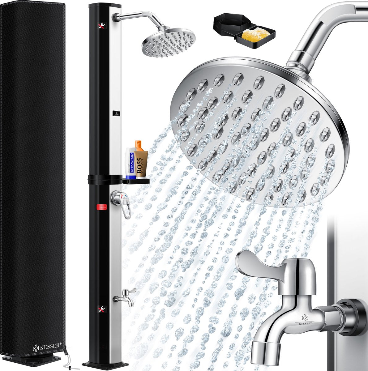 KESSER® Buitendouche - Tuindouche - Solar - 60L - Zilver