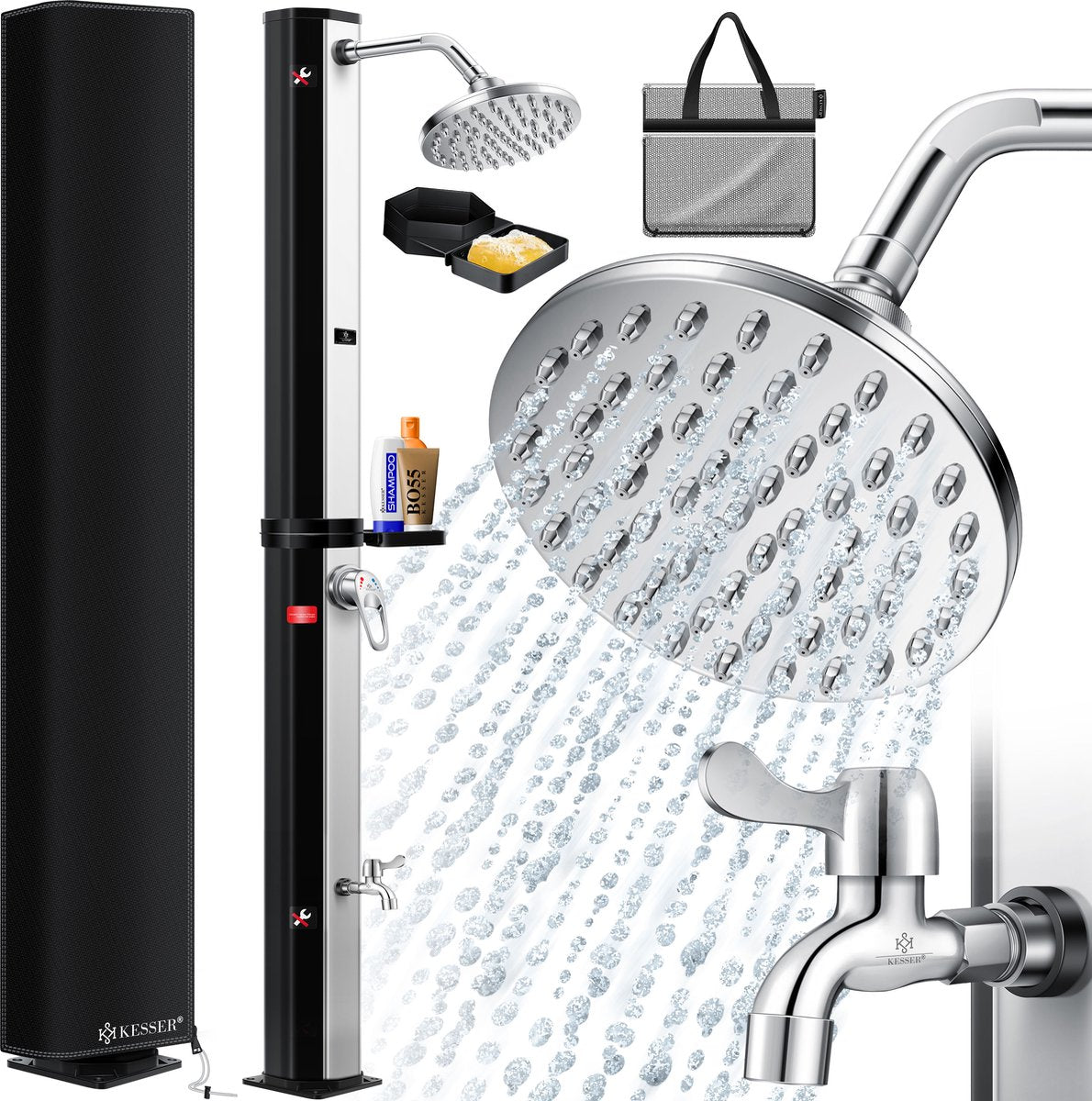 KESSER® Buitendouche - Tuindouche - Solar - 35L - Zwart
