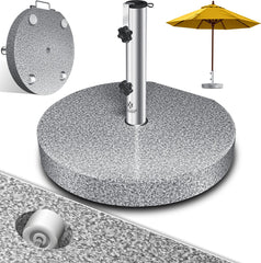 KESSER® Parasolvoet op wielen Graniet 30 kg - Parasol voet tot Ø38mm - Ø48mm verrijdbaar Ø45cm - Grijs