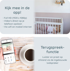 Babyfoon met Camera en App - Wit - SMARTBABY5BK - Alecto •