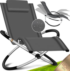 KESSER® Relaxstoel - Ligstoel - Tuinstoel - Weerbestendig - Antraciet