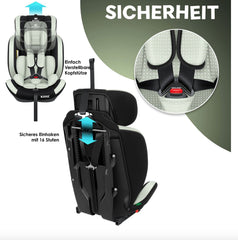KIDIZ® Autostoeltje - 5-punts veiligheidsgordel - Groen