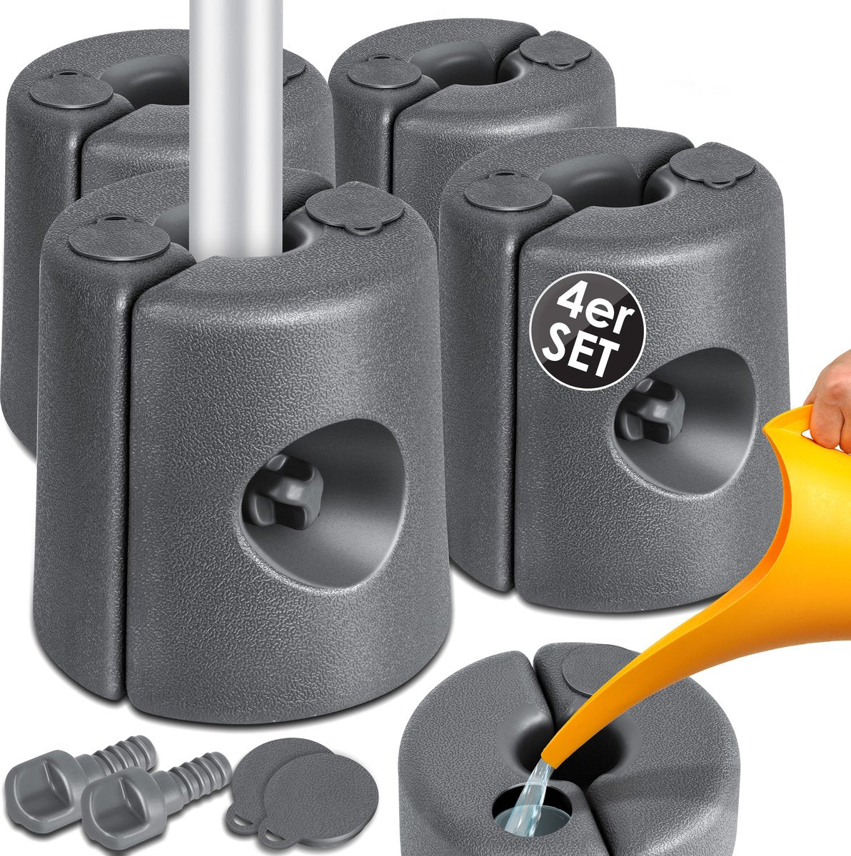 KESSER® Gewichten voor Partytent en Paviljoen - Set van 4 - Antraciet