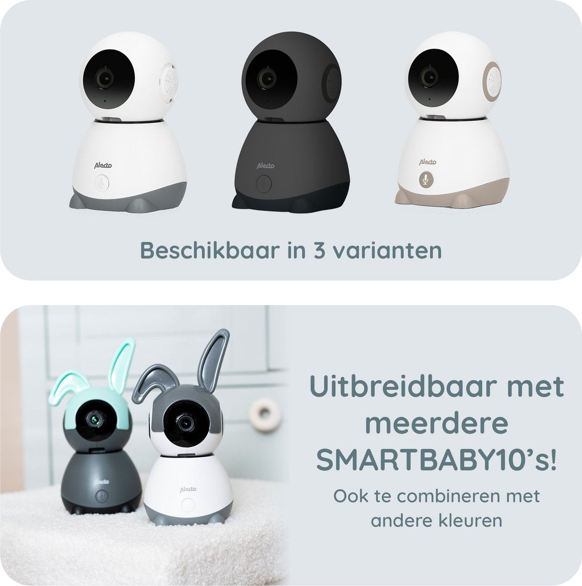 Alecto Wifi Babyfoon met Camera en App - Beweegbaar - Zwart