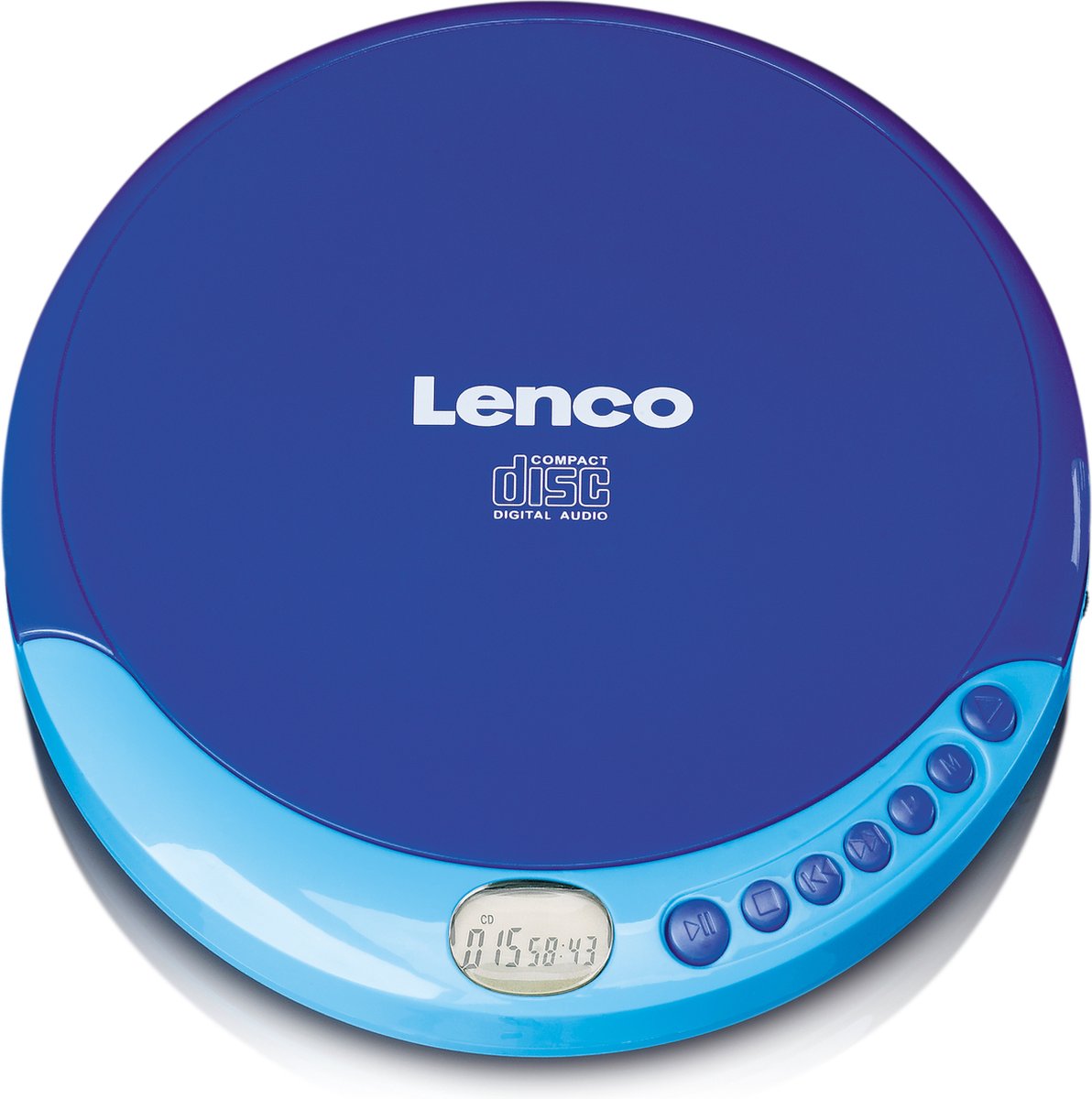 Lenco CD-011BU Discman - Draagbare CD Speler met Oordopjes - Blauw •