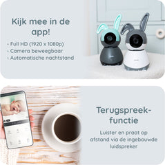 Alecto Wifi Babyfoon met Camera en App - Beweegbaar - Zwart