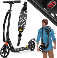 KESSER® Stuntstep voor Volwassenen en Kinderen - Opvouwbaar - Zwart